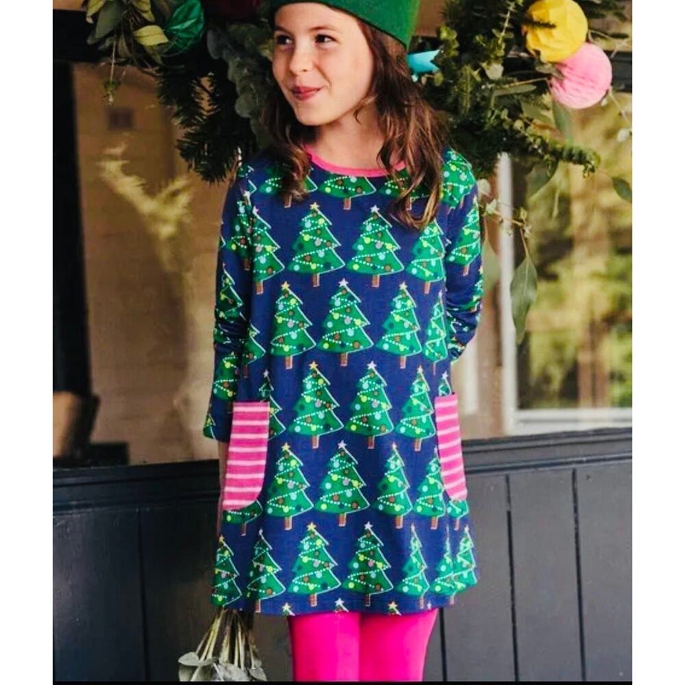 NWT❤️Mini Boden Printed Jersey Pocket Tunic Dress sz8/9Y